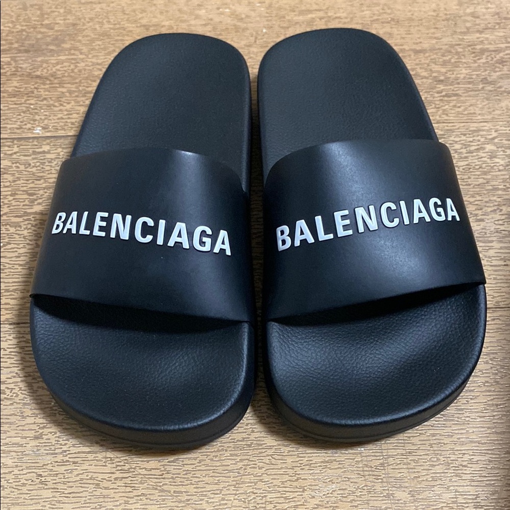 Balenciaga Kids Black Slippers